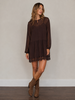 Vero Moda Lalie Lace Dress | Chocolate
