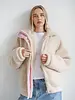 Snap Sherpa Jacket | Pink Details