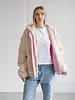 Snap Sherpa Jacket | Pink Details