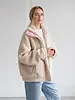 Snap Sherpa Jacket | Pink Details
