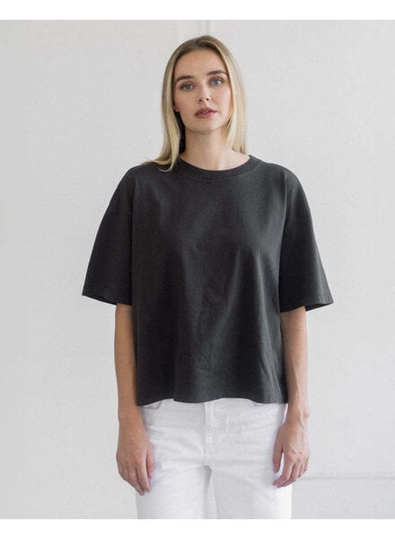 Boxy Tee | Washed Black