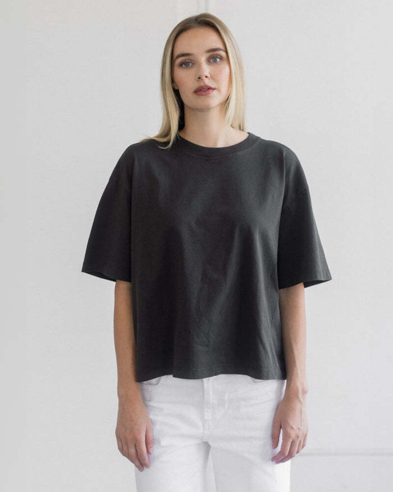 Boxy Tee | Washed Black