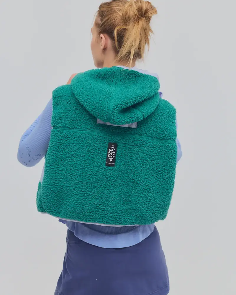 Free People Sky High Fleece Vest | Green
