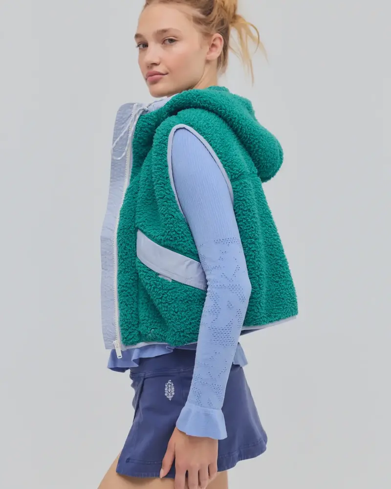 Free People Sky High Fleece Vest | Green