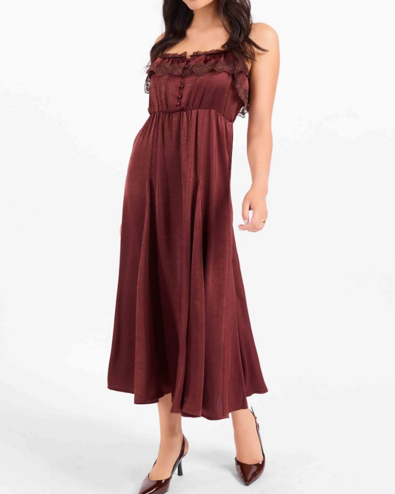 Kara Lace Trim Dress