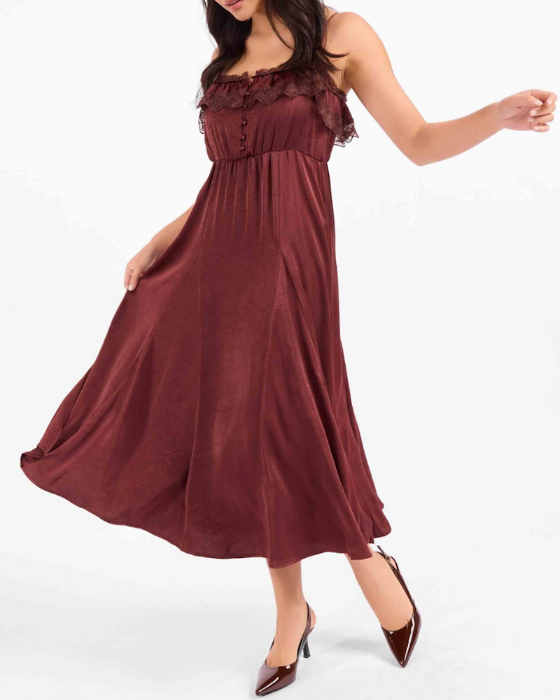 Kara Lace Trim Dress