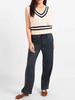Novel Sweater Vest | Green Stripe