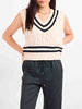 Novel Sweater Vest | Green Stripe