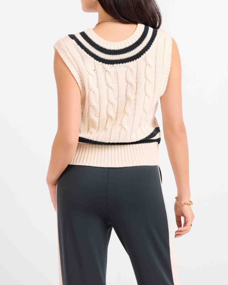 Novel Sweater Vest | Green Stripe