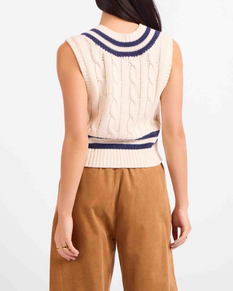 Novel Sweater Vest | Blue Stripe