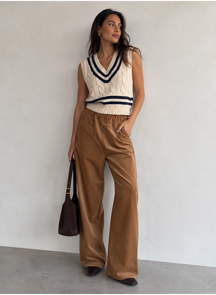 Novel Sweater Vest | Blue Stripe