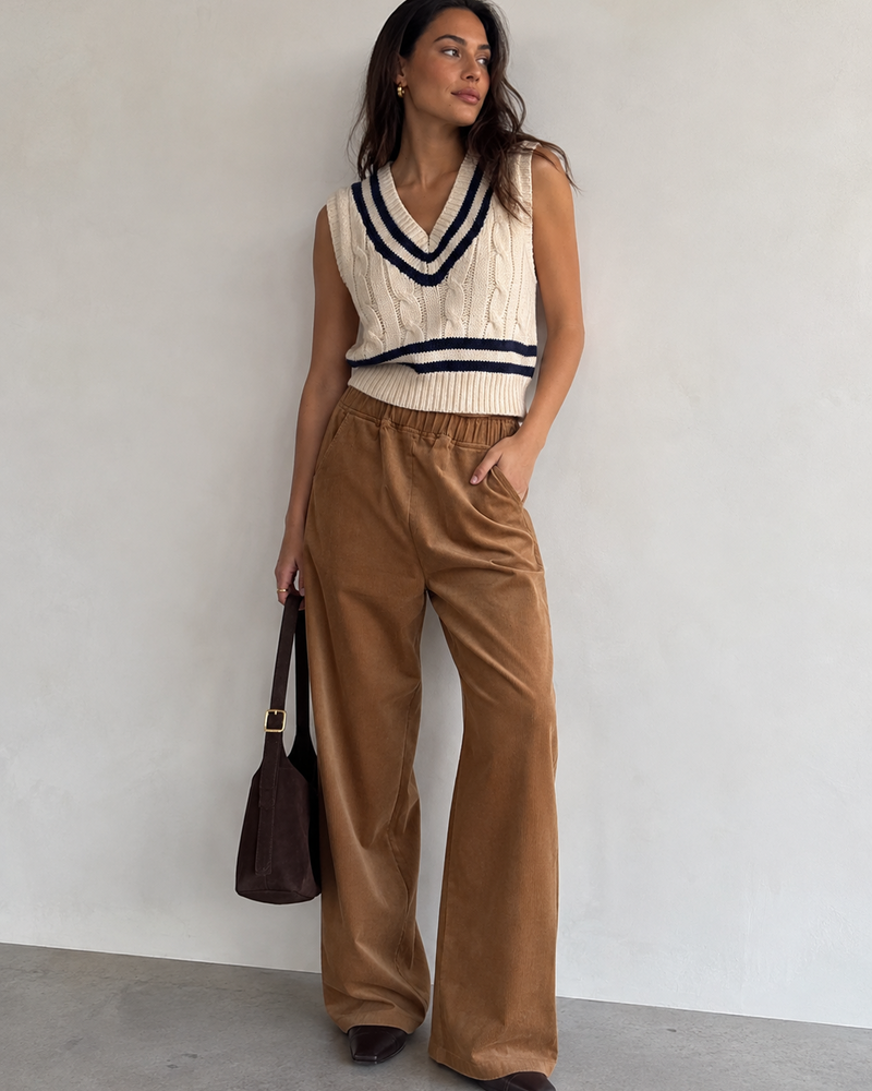 Novel Sweater Vest | Blue Stripe