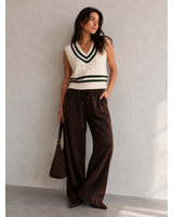 Novel Sweater Vest | Green Stripe