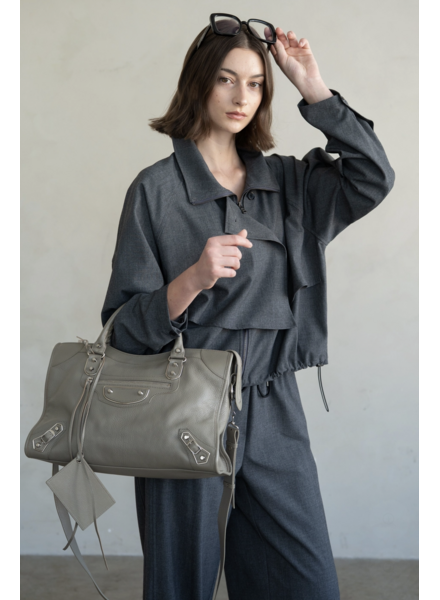 High Neck Two-Way Drawstring Jacket