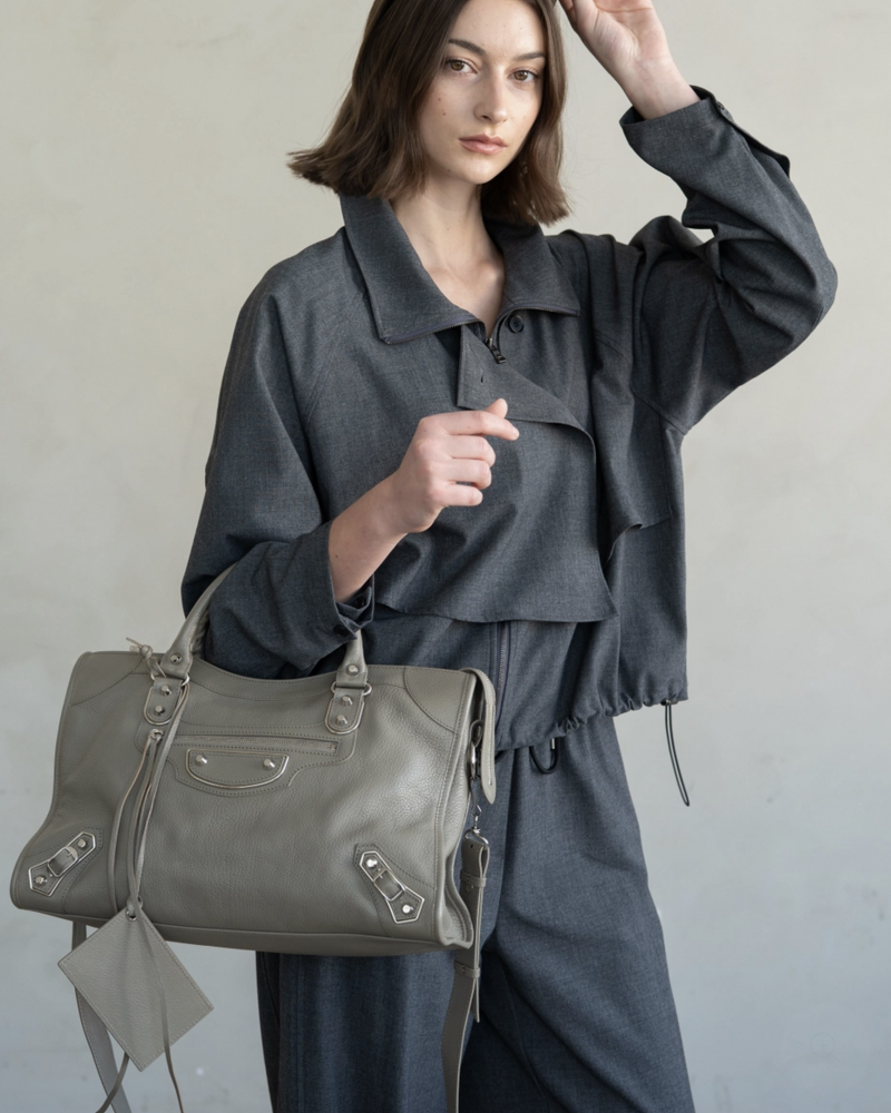 High Neck Two-Way Drawstring Jacket