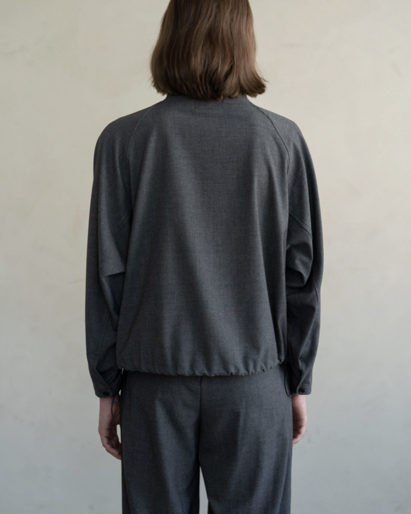 High Neck Two-Way Drawstring Jacket