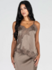 Satin Lace Cami | Taupe