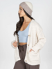 Mixed Yarn Relaxed Fit Cardigan | Ivory