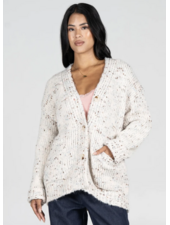 Mixed Yarn Relaxed Fit Cardigan | Speckled