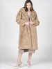 Adeline Faux Fur Long Coat | Camel