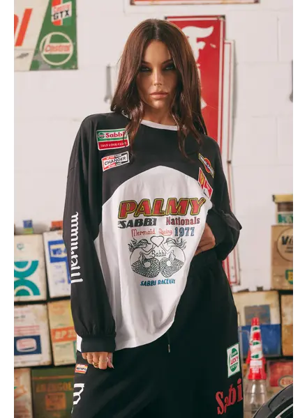 Sabbi Long Sleeve Mermaid Racing Tee | Black