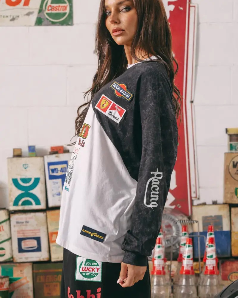 Sabbi Long Sleeve Mermaid Racing Tee | Black