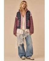 Patchwork Quilted Bomber | Rose