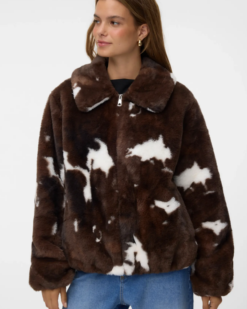 Vero Moda Colleen Cow Print Short Jacket
