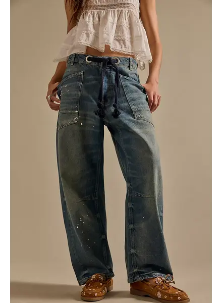 Free People Moxie Low-Slung Jeans | Endless Blue
