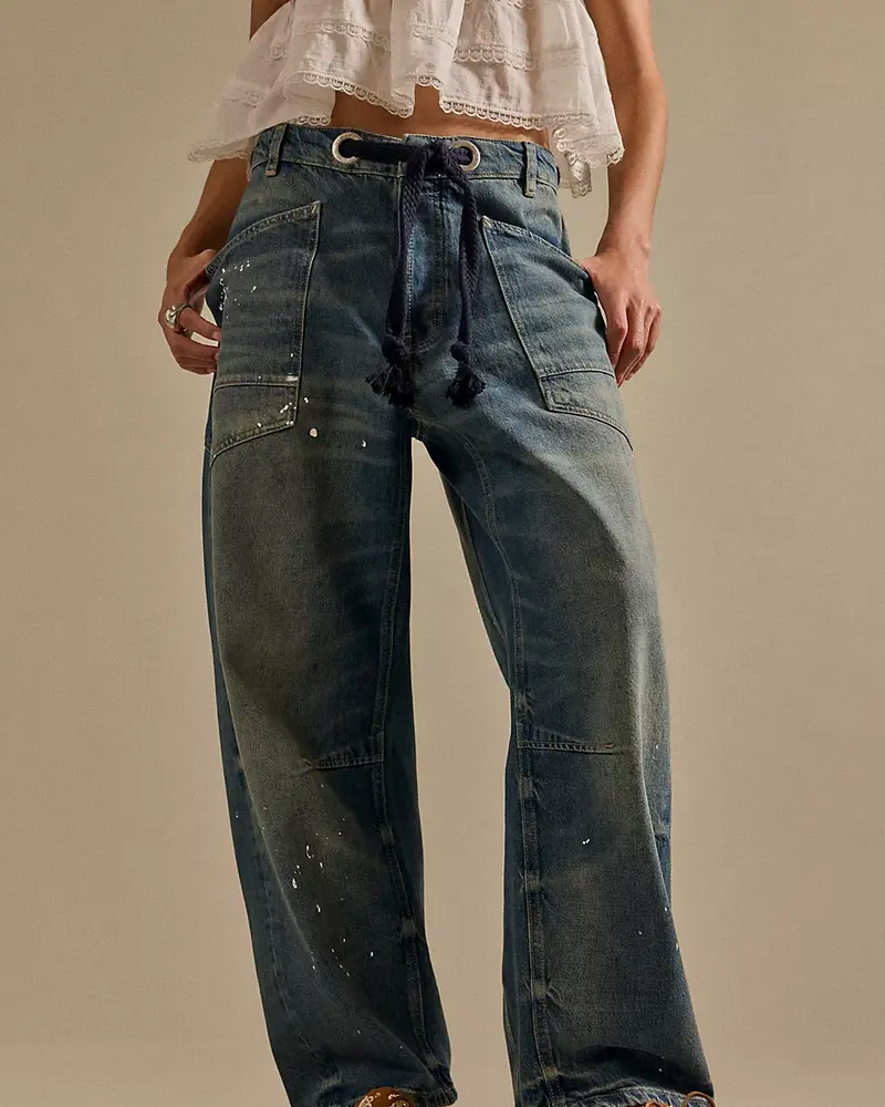 Free People Moxie Low-Slung Jeans | Endless Blue