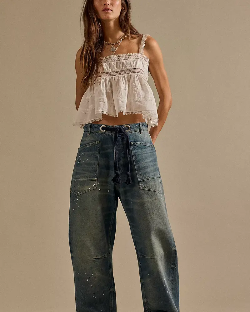 Free People Moxie Low-Slung Jeans | Endless Blue