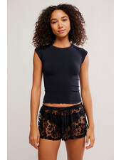 Free People So Soft Seamless Baby Tee | Black