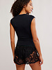 Free People So Soft Seamless Baby Tee | Black