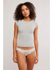 Free People So Soft Seamless Baby Tee | Grey
