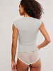 Free People So Soft Seamless Baby Tee | Grey