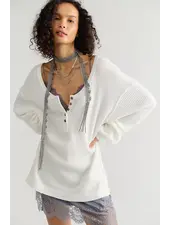 Free People Montreal Oversized Thermal Henley | Ivory