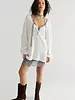 Free People Montreal Oversized Thermal Henley | Ivory