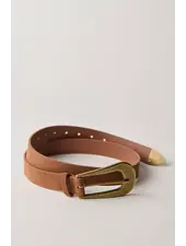 Free People Cannon Suede Belt | Cognac