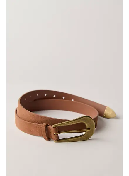 Free People Cannon Suede Belt | Cognac