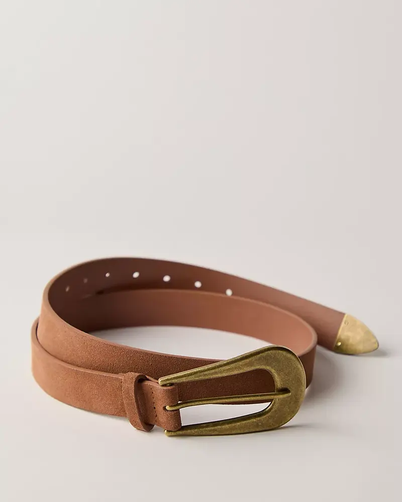 Free People Cannon Suede Belt | Cognac