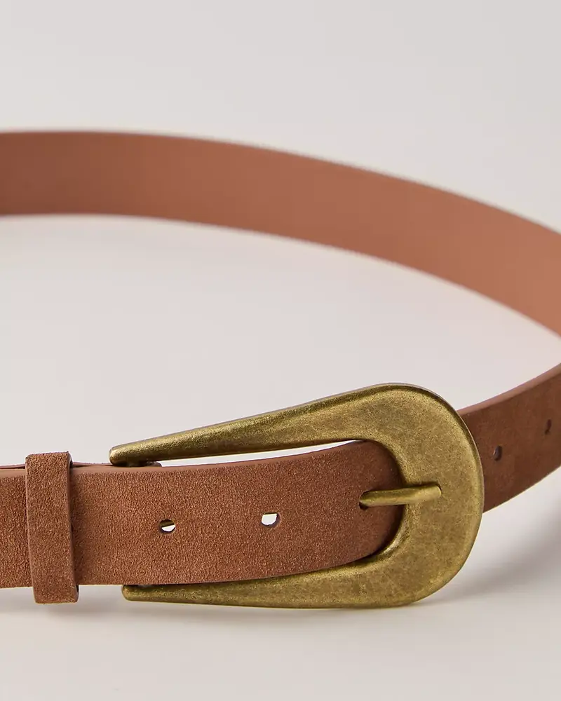 Free People Cannon Suede Belt | Cognac