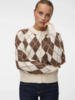 Vero Moda Halo Argyle Cardigan | Cocoa