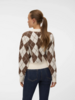 Vero Moda Halo Argyle Cardigan | Cocoa