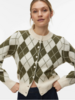 Vero Moda Halo Argyle Cardigan | Green