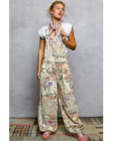 Lorrie Printed Lace Patch Overall