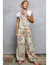 Lorrie Printed Lace Patch Overall