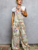 Lorrie Printed Lace Patch Overall