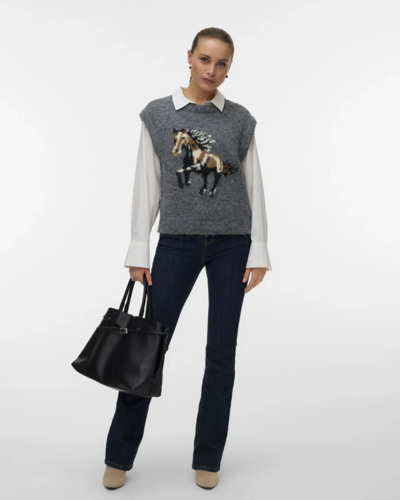 Vero Moda Marianna Vest | Charcoal
