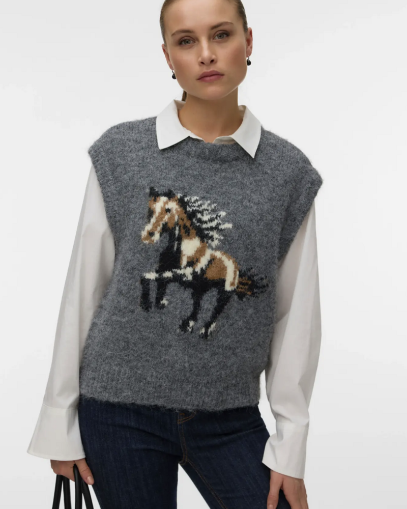 Vero Moda Marianna Vest | Charcoal