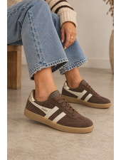 GOLA Viper Leather Sneakers | Dark Brown/Bone/Gold